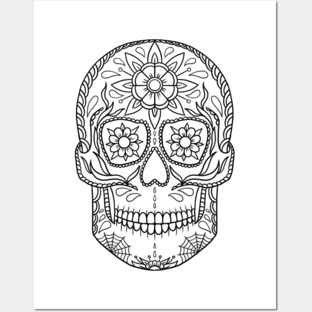 HomeSchoolTattoo SugarSkull Wall Art by HomeSchoolTattoo